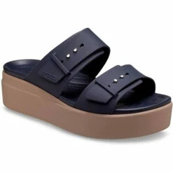 Crocs Brooklyn Buckle Low Wedge -UK Shoe Sales 2024 412loe1f05l. ac uy695 5