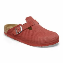 Birkenstock Boston Clog Corduroy W -UK Shoe Sales 2024 birkenstock boston corduroy sienna red main 1025645