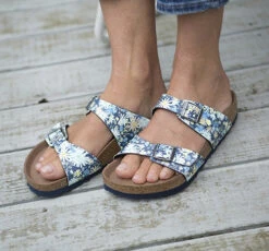 Birkenstock Sydney [regular] -UK Shoe Sales 2024 birkenstock sydney blue floral 5