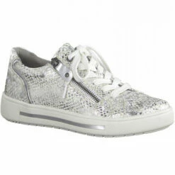 Jana Carlotta -UK Shoe Sales 2024 carlotta white snake metallic diagonal 1 6