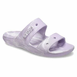 Crocs Classic 2 Strap Marble Sandal -UK Shoe Sales 2024 classic2strapmarblesandal lavender5 6