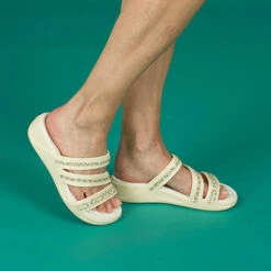 Crocs Boca Sequin Wedge -UK Shoe Sales 2024 crocs boca sequin wedge vanilla 09 1 1