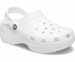 Crocs Classic Platform Clog -UK Shoe Sales 2024 crocs classic platform clog white main 206750 100 5