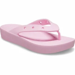 Crocs Classic Platform Flip -UK Shoe Sales 2024 crocs platform flip flamingo main 207714 6so 5