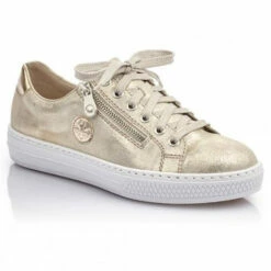 Rieker Valletta -UK Shoe Sales 2024 rieker l59l8 62 ladies gold lace up shoes p9270 12462 medium 1