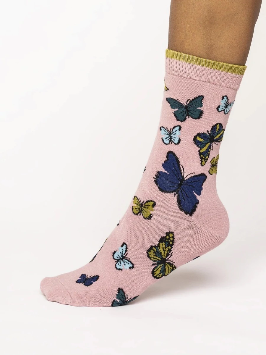 Thought GOTS Butterfly Socks (1 Pair) UK 4 - 7 3 Thought GOTS Butterfly Socks (1 Pair) UK 4 - 7